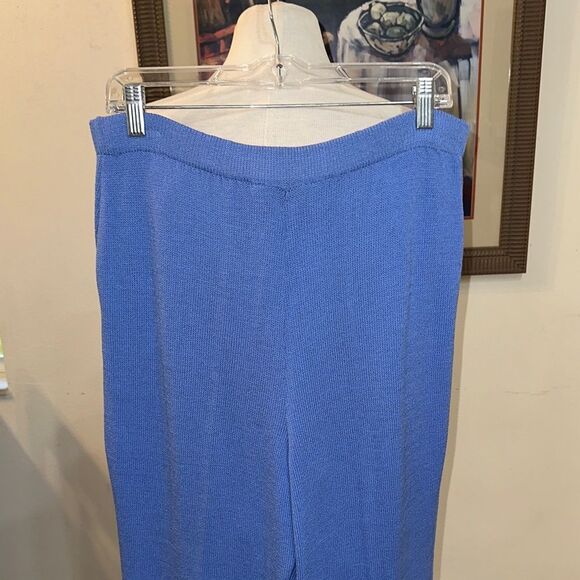 St. John Collection Santana Knit Periwinkle Elegant Blue Women's Pants Size 6 - Picture 8 of 11